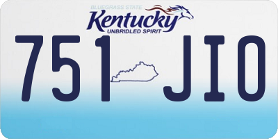KY license plate 751JIO