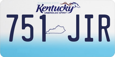 KY license plate 751JIR
