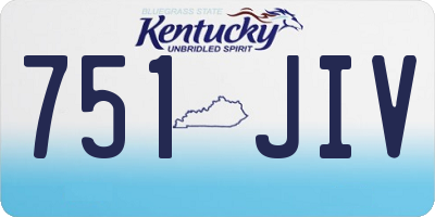 KY license plate 751JIV