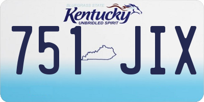 KY license plate 751JIX