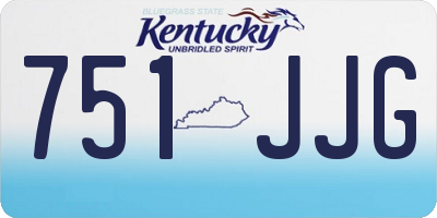 KY license plate 751JJG