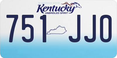 KY license plate 751JJO
