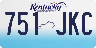 KY license plate 751JKC