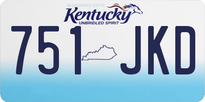KY license plate 751JKD
