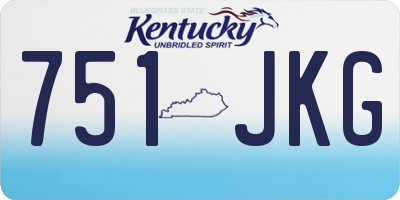 KY license plate 751JKG