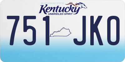 KY license plate 751JKO