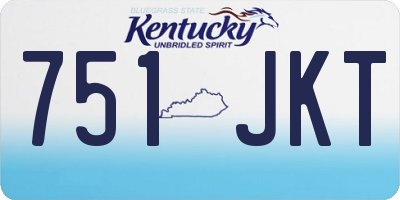 KY license plate 751JKT
