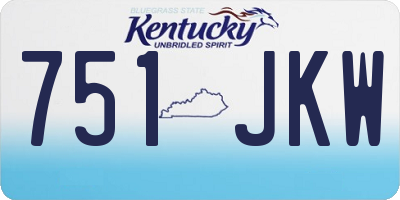 KY license plate 751JKW