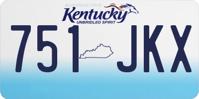 KY license plate 751JKX