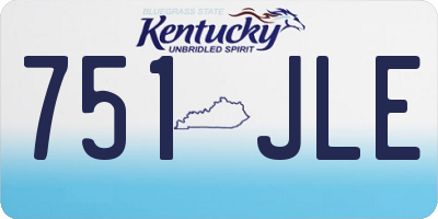 KY license plate 751JLE