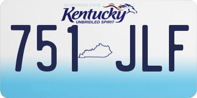 KY license plate 751JLF