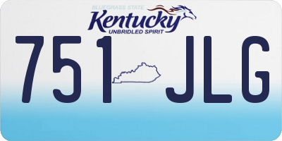KY license plate 751JLG