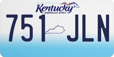 KY license plate 751JLN