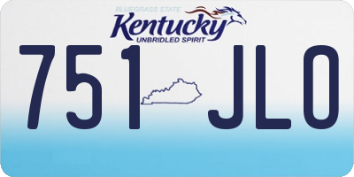 KY license plate 751JLO