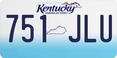 KY license plate 751JLU