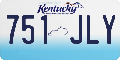 KY license plate 751JLY