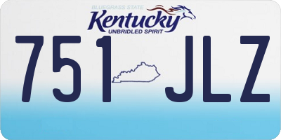 KY license plate 751JLZ