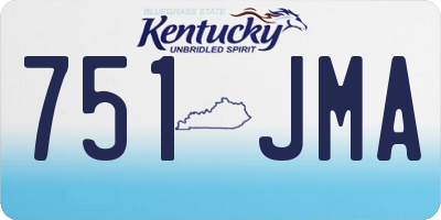 KY license plate 751JMA