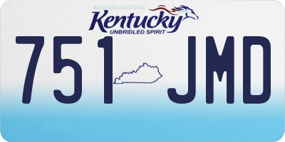 KY license plate 751JMD