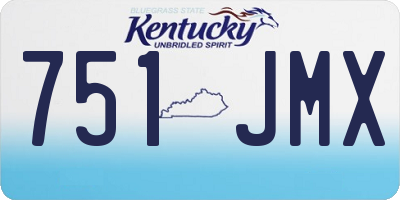 KY license plate 751JMX