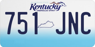 KY license plate 751JNC