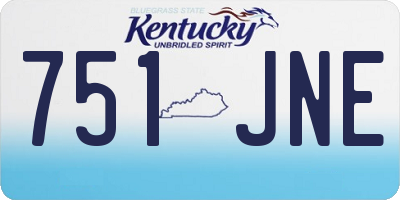 KY license plate 751JNE