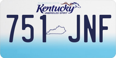 KY license plate 751JNF