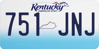 KY license plate 751JNJ