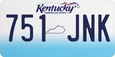 KY license plate 751JNK