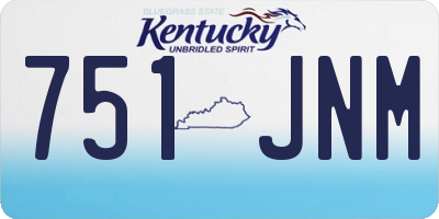 KY license plate 751JNM