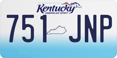 KY license plate 751JNP