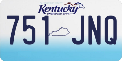 KY license plate 751JNQ