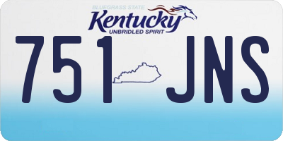 KY license plate 751JNS