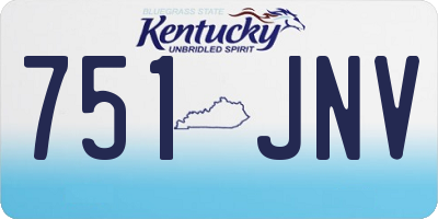 KY license plate 751JNV