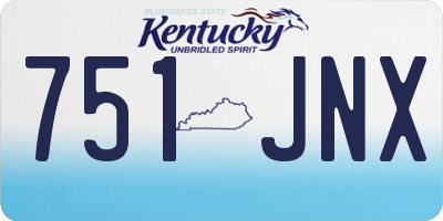 KY license plate 751JNX