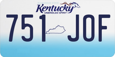 KY license plate 751JOF