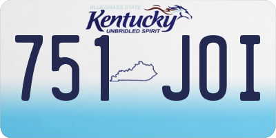 KY license plate 751JOI