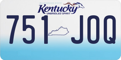 KY license plate 751JOQ