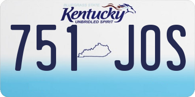 KY license plate 751JOS