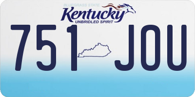 KY license plate 751JOU