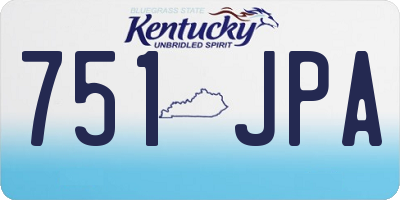 KY license plate 751JPA