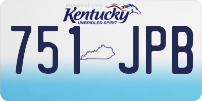 KY license plate 751JPB