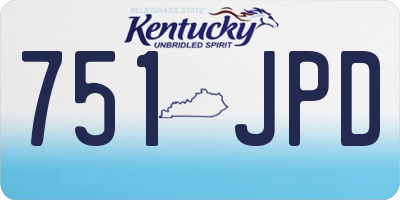 KY license plate 751JPD