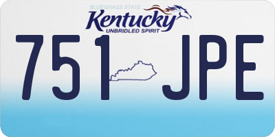 KY license plate 751JPE