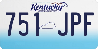 KY license plate 751JPF