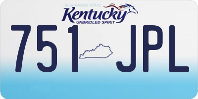 KY license plate 751JPL
