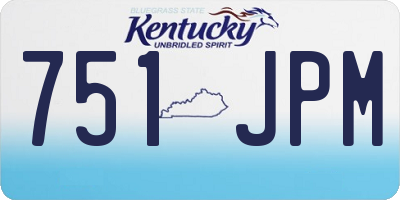 KY license plate 751JPM