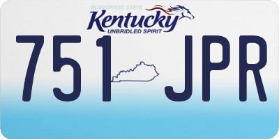 KY license plate 751JPR