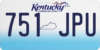 KY license plate 751JPU