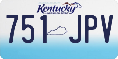 KY license plate 751JPV